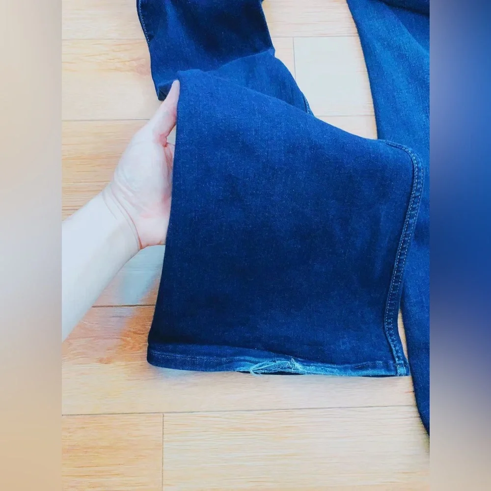 Hollister Curvy High-Rise Vintage Flare Jeans 7L W28 L34 Soft Stretch Denim Blue